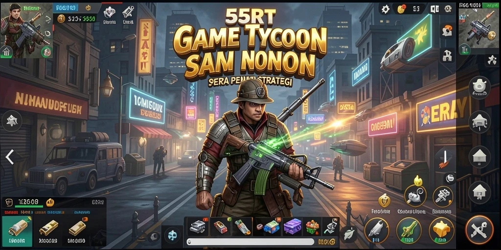 Tangkapan layar gameplay 55RT yang menampilkan keseruan membangun bisnis.
