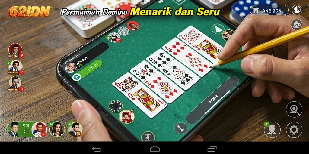 Screenshot gameplay 62IDN yang menampilkan aksi seru permainan Domino.