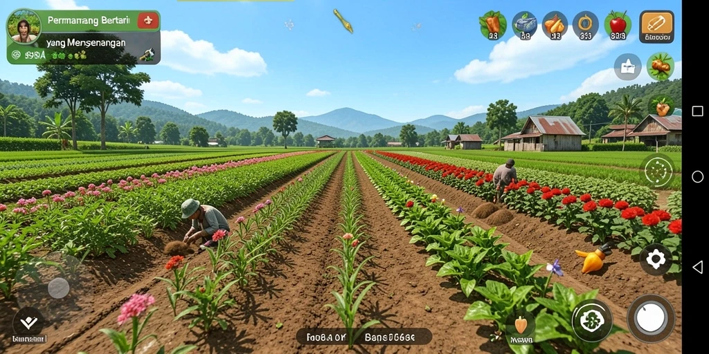 Tampilan gameplay pertanian yang seru dan interaktif di 898A.