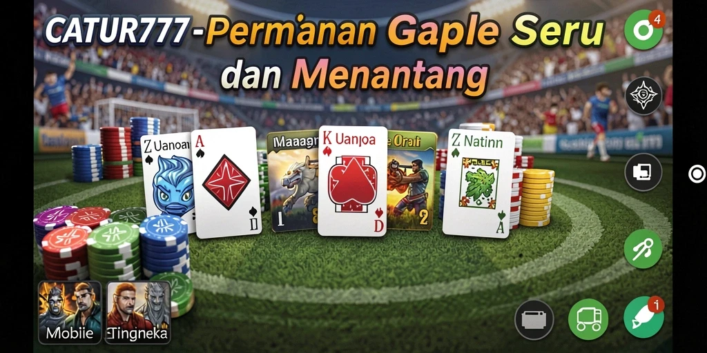 Tampilan gameplay CATUR777 menunjukkan pengalaman Gaple yang seru.