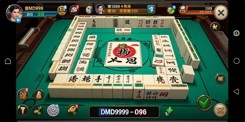 Screenshot utama DMD999 menampilkan gameplay Mahjong yang seru dan mendebarkan.