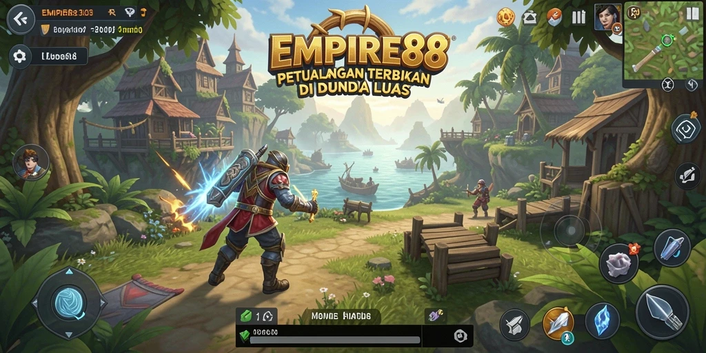 Tampilan menarik dari gameplay EMPIRE88 yang luas.