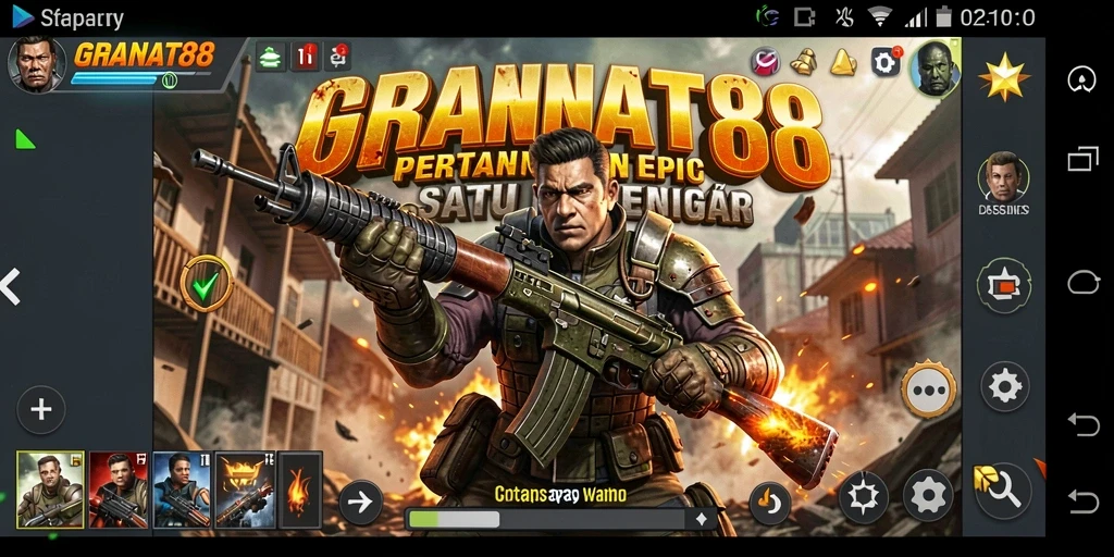 Tampilan pertarungan seru dalam gameplay GRANAT88.