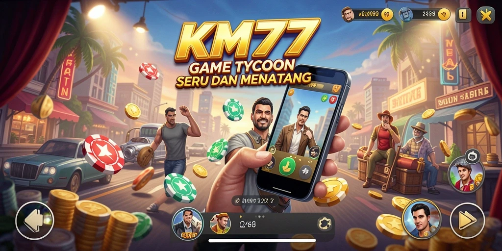Menampilkan gameplay Tycoon yang seru dan menantang.