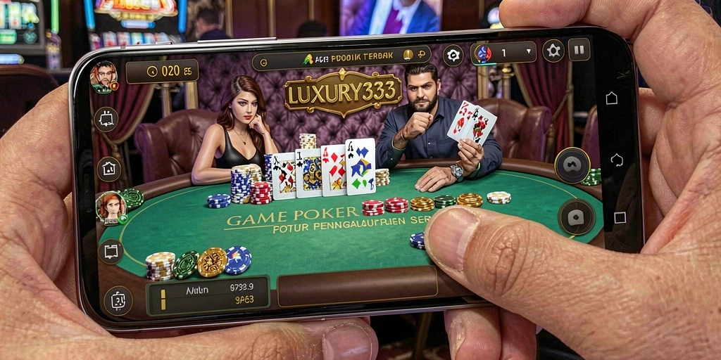Tampilan gameplay Poker di LUXURY333 yang menarik dan kompetitif.