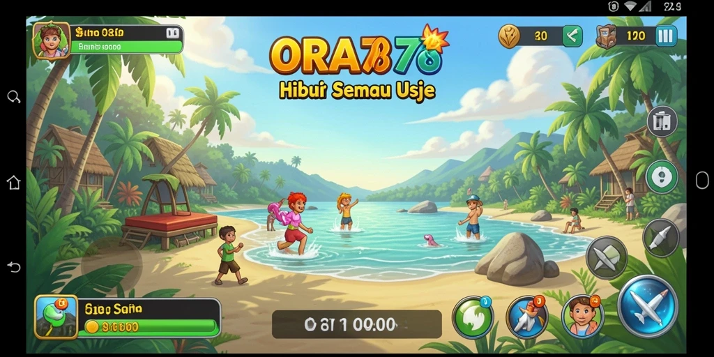 Screenshot ORA78 menampilkan gameplay santai yang seru dan interaktif.