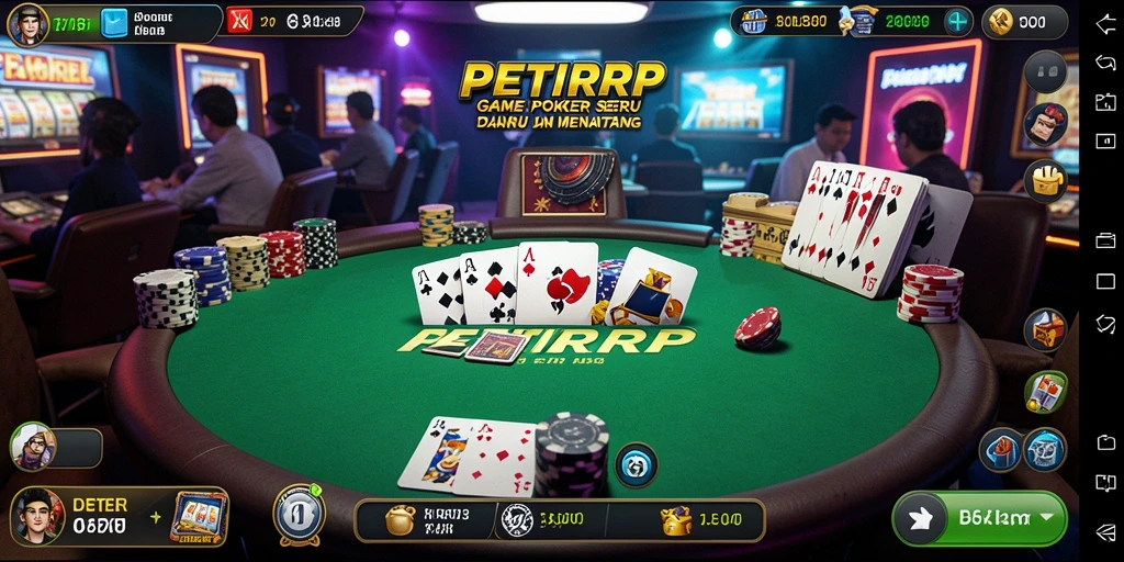 Tampilan menarik gameplay Poker di PETIRRP dengan fitur interaktif.