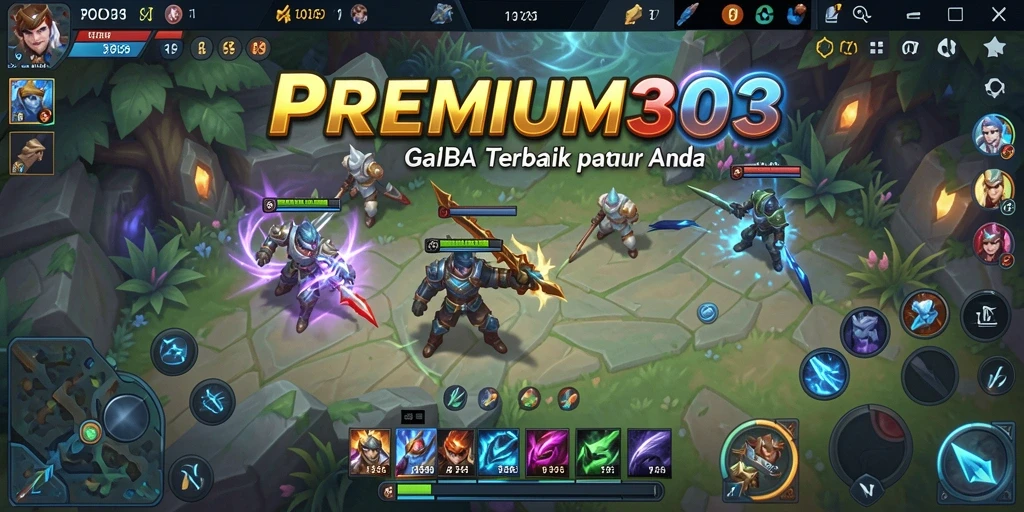 Screenshot gameplay PREMIUM303 yang menampilkan aksi seru di arena MOBA.