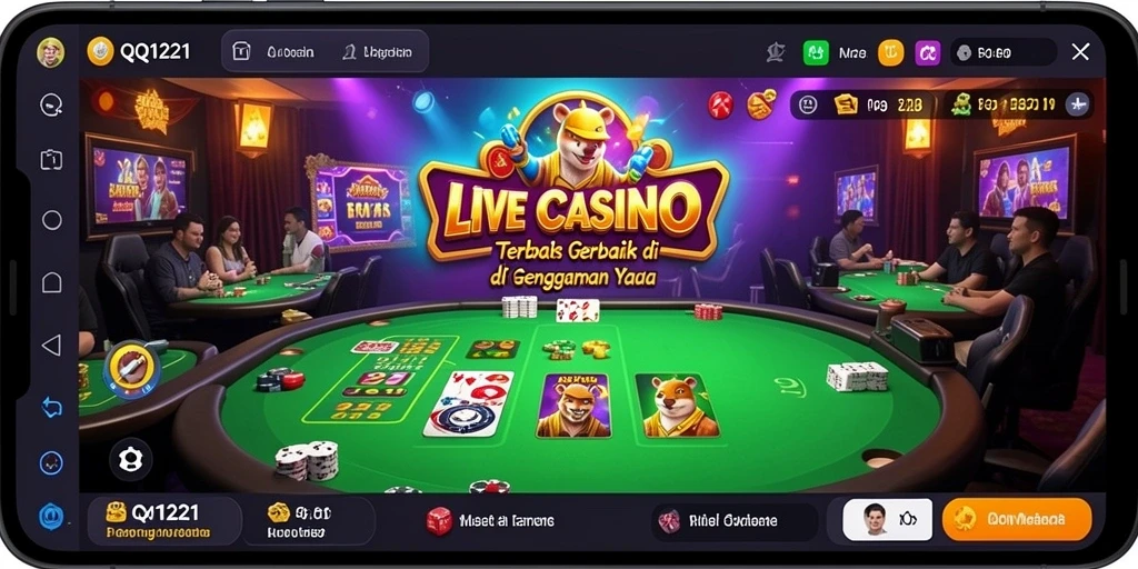 Gameplay Live Casino QQ1221 yang memukau dan interaktif.
