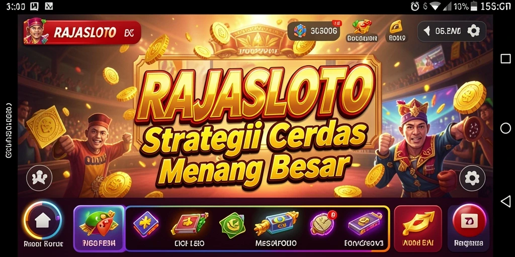 Tampilan gameplay strategis RAJASLOTO yang menantang.