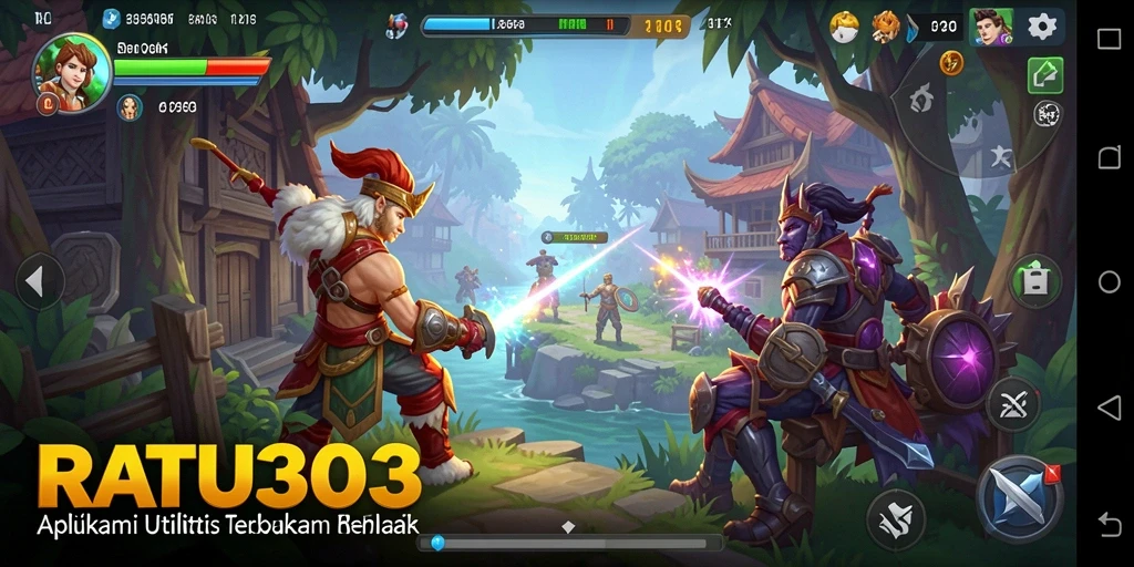 Tampilan antarmuka pengguna aplikasi RATU303 yang modern dan intuitif.