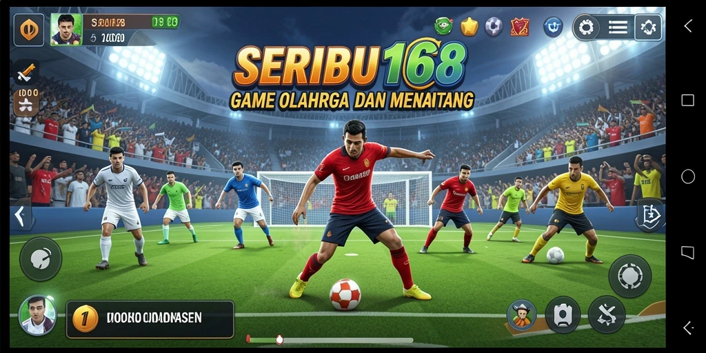 Tangkapan layar SERIBU168 menunjukkan aksi penuh semangat dalam permainan olahraga.