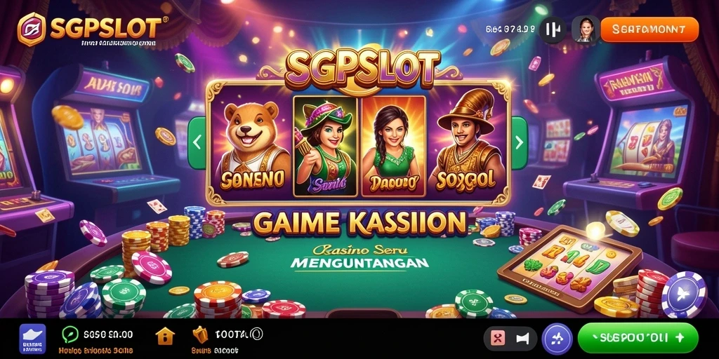 Screenshot SGPSLOT menampilkan gameplay Kasino yang penuh aksi.