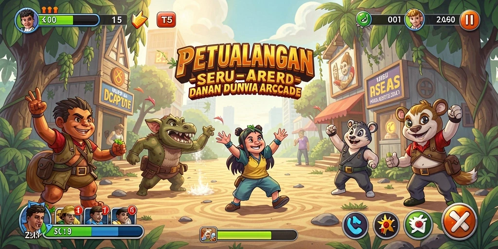 Screenshot utama T6 menampilkan gameplay menegangkan di dalam dunia Arcade.