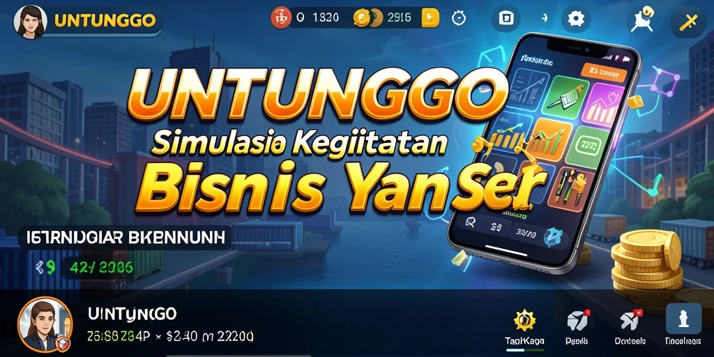 Screenshot gameplay UNTUNGGO menampilkan aktivitas bisnis yang seru.
