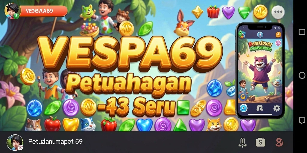 Screenshot VESPA69 menampilkan gameplay seru yang penuh warna dari level Match-3.