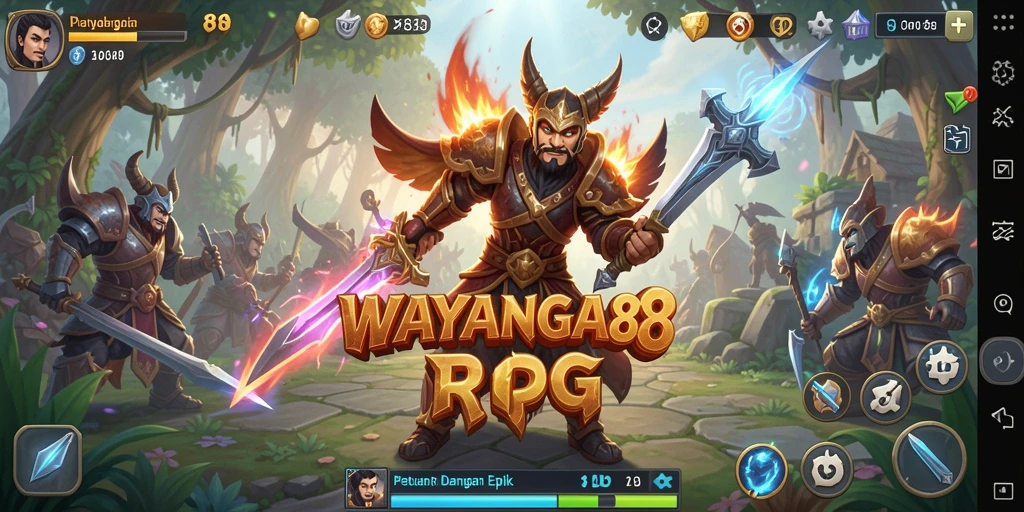 Tampilan gameplay menarik dari WAYANG88 yang penuh aksi RPG.